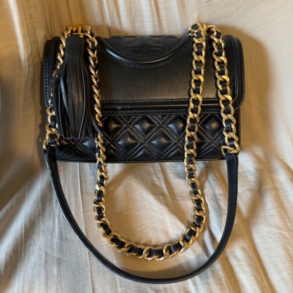 Tory Burch Small Fleming Convertible Shoulder Bag – Black / Pre-owned - Picture 5 of 11